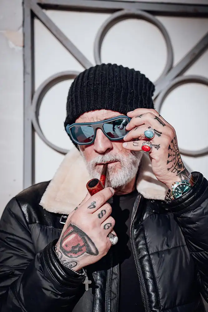 Aldo Farinola wearing the Zirkel Optics Sawtooth as lifestyle eyewear
