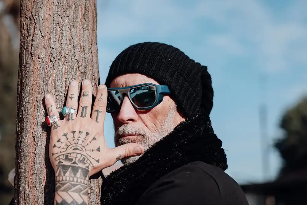 Aldo Farinola wearing Zirkel Optics performance sunglasses in a TEF lifestyle shoot