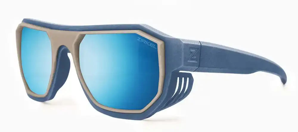 Zirkel Optics Sawtooth in Glacier Blue with Ocean Horizon polarized lens