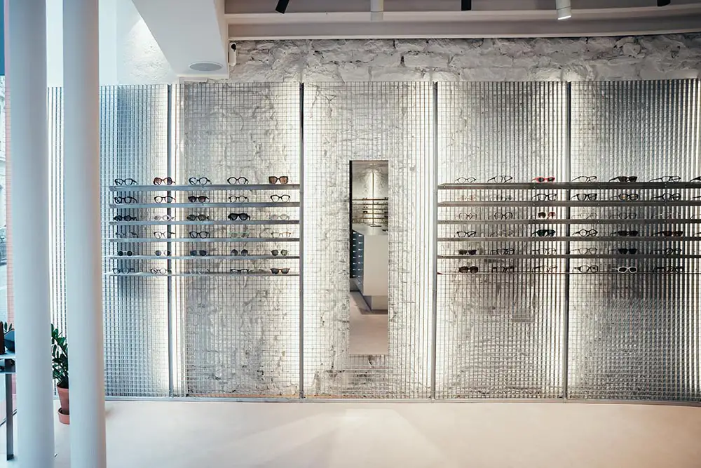Designer eyewear selection at quiet luxury eyewear boutique Lyon