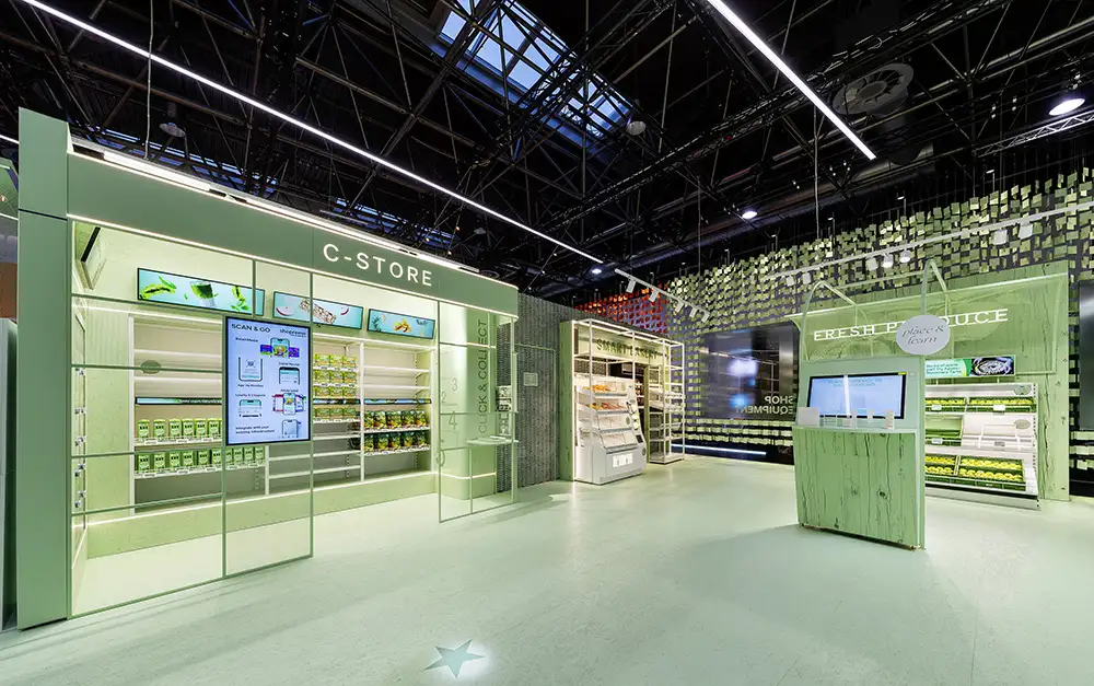 umdasch The Store Makers Creation zone at EuroShop 2026 demonstrating integrated retail planning from analogue sketches to digital content.